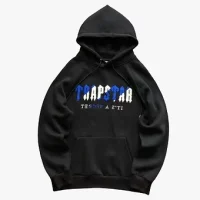 Trapstar hoodie black/blue irongate