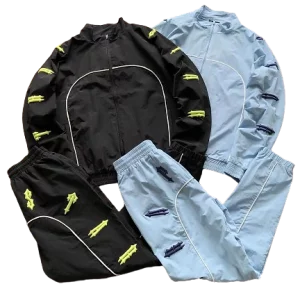 Trapstar Tracksuit Baby Blue and Yellow Black