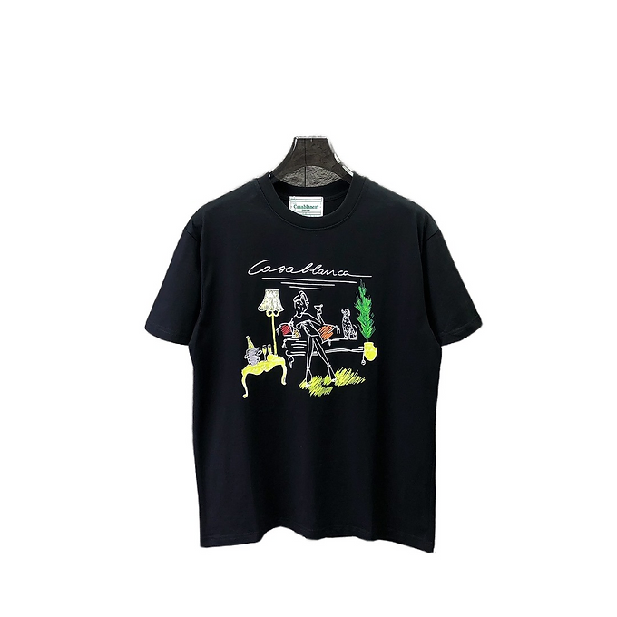 3b731d_1b54be1a280f46f08f1e64277616d44c~mv2 Casablanca T-Shirt Black and White17