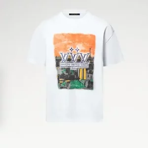 LV White Grafic Tee