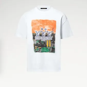 LV White Grafic Tee