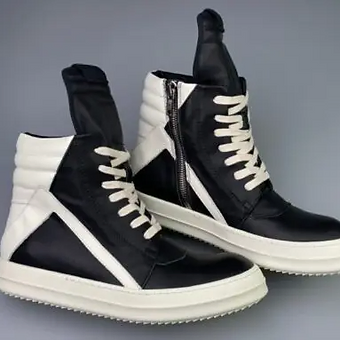 Rick Owens Sneaker High Black White