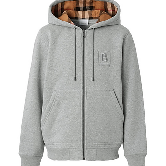 Burberry Zip Hoodie "B" Logo