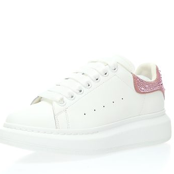 Alexander McQueen White Rose Glitter