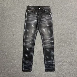 Purple Jeans gray / black ripped