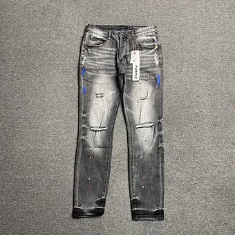 Purple Jeans ripped blackgray