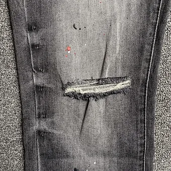 Purple Jeans ripped blackgray