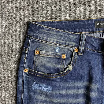 Purple ocean blue jeans