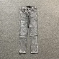 Purple jeans wide black