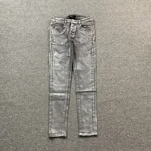 Purple jeans wide black