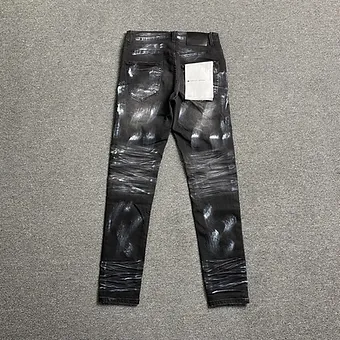 Purple Jeans gray / black ripped