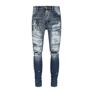 DSQ ripped bright jeans