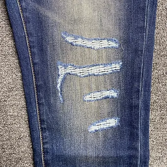 Purple ocean blue jeans