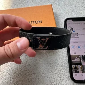 LV Braclet Black Silver