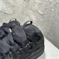 LANVIN black sneaker curb