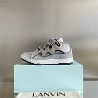 LANVIN gray/black sneaker curb