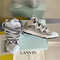 LANVIN gray/black sneaker curb