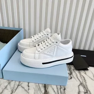 Prada Macro Re-Nylon and leather sneakers