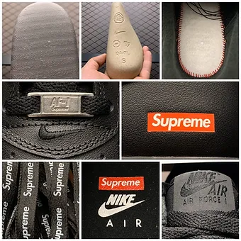 Nike Airforce 1 Supreme black