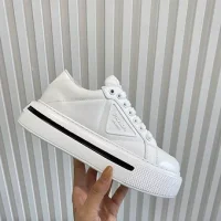 Prada Macro Re-Nylon and leather sneakers