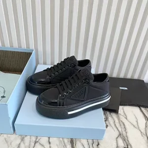 Prada Macro Re-Nylon and leather sneakers