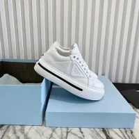 Prada Macro Re-Nylon and leather sneakers