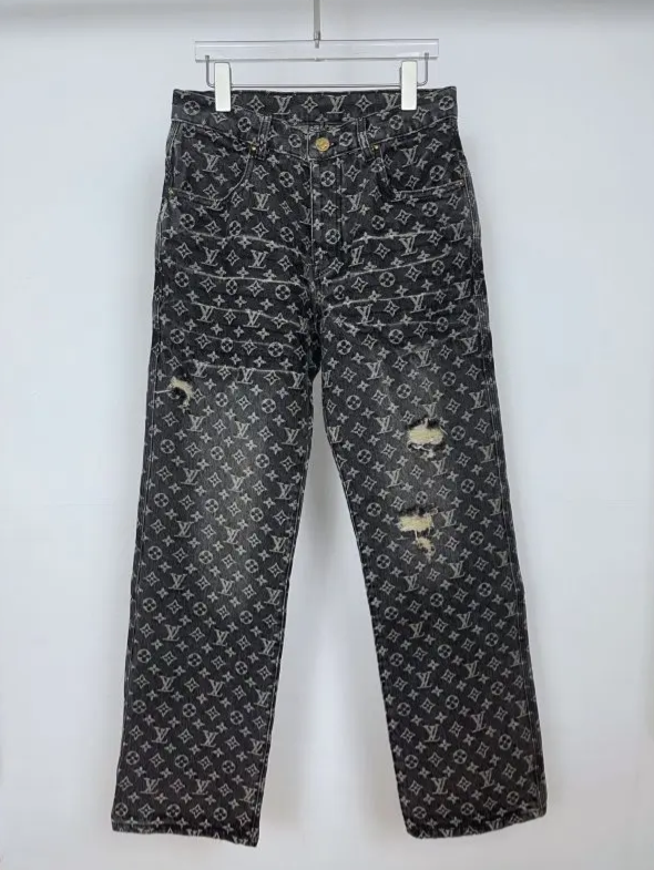 LV Jeans Monogram Washed Black
