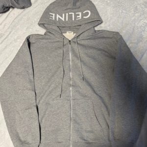 Celine Zip Hoodie Grey