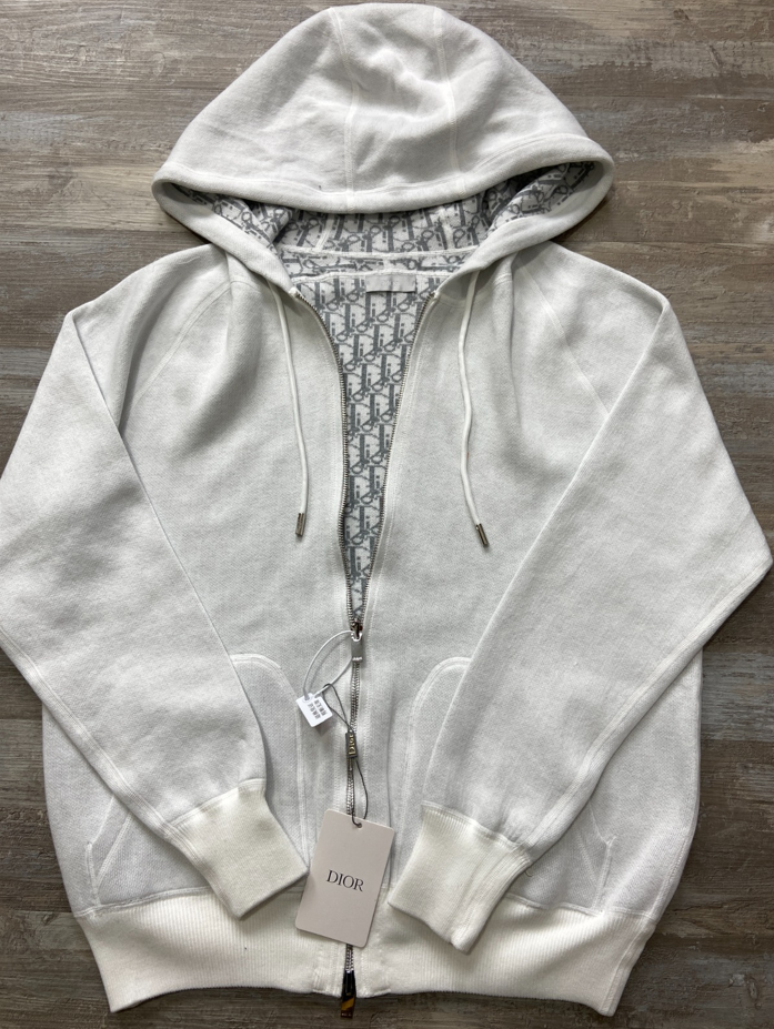 Dior Zip Hoodie Reversible Grey