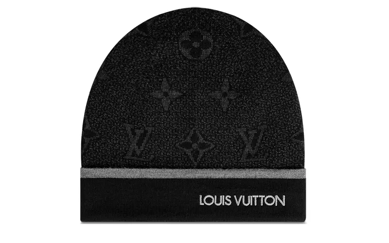 louis-vuitton-monogram-eclipse Louis Vuitton Beanie Black Grey