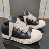 Rick Owens Sneaker Thick Laces Black and White