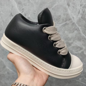 Rick Owens Sneaker Thick Laces Black and White