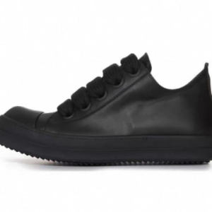 Rick Owens Sneaker Thick Laces All Black 5 holes