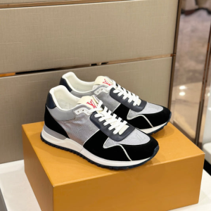 LV Run Away Sneakers Black White Grey