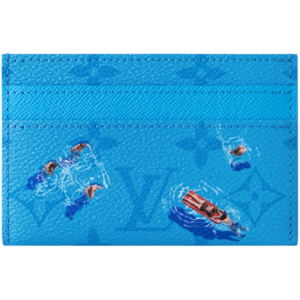 Louis-Vuitton-Double-Card-Case-Pool-Blue-Blue LV Card Wallet Blue