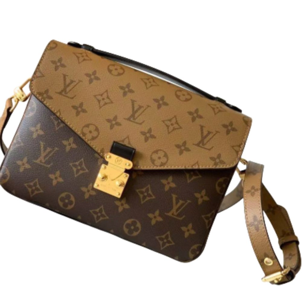 LV Alma Metis Leather Bag Brown