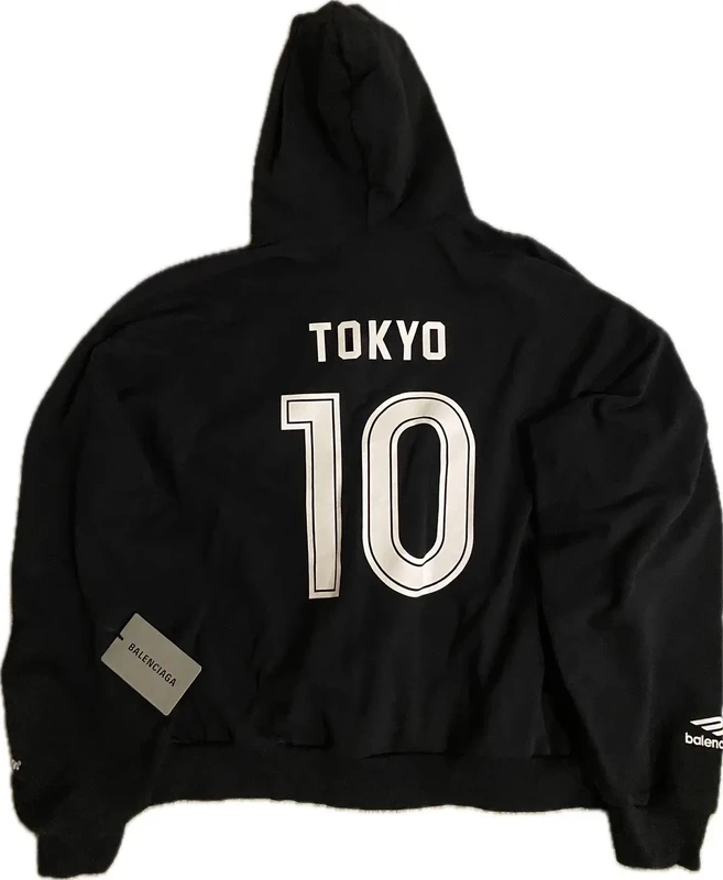 1751014818 (1) Balenciaga Soccer Zip Hoodie Black Tokyo10 Black