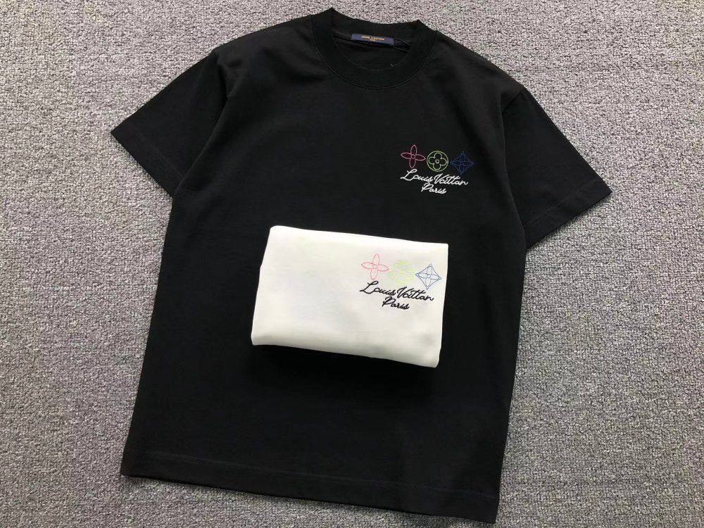 21fa8137 Lv T-Shirt 3 Logo Colour White or Black