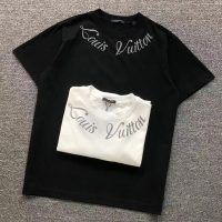 Lv T-Shirt Special Font Grey White or Black