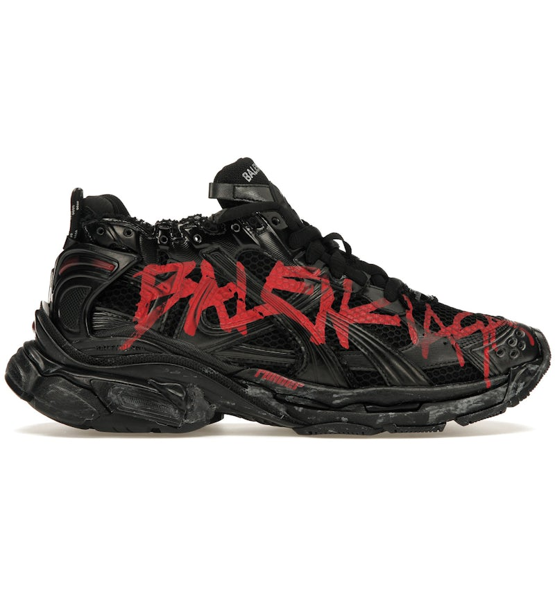 Balenciaga-Runner-Graffiti-Black-Red-Product Balenciaga Runners Graffiti Black