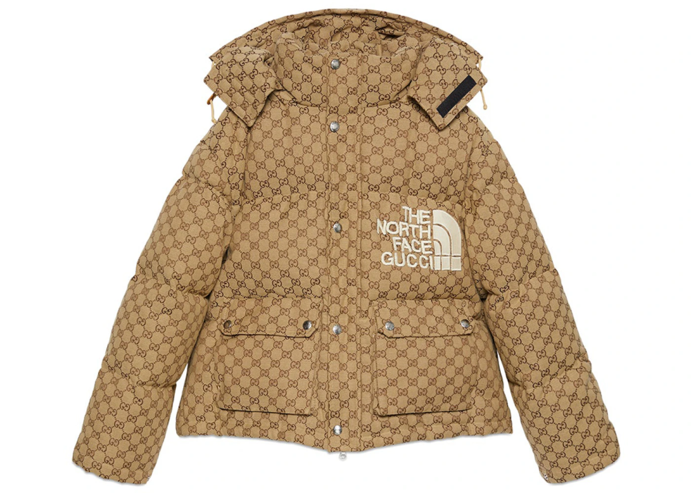 Gucci-x-The-North-Face-Print-Jacket-Beige-Ebony Gucci x TNF Puffer Jacket Monogram