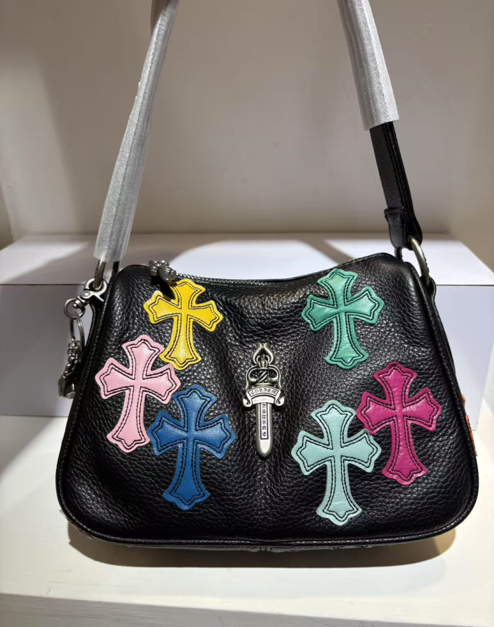 Chrome Hearts Bag Black Colour Cross