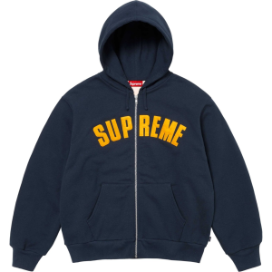 O1CN01C8gjcm1msdIqhNNth_!!2217678875010-0-cib Supreme Zip Hoodie College Font Navy Yellow