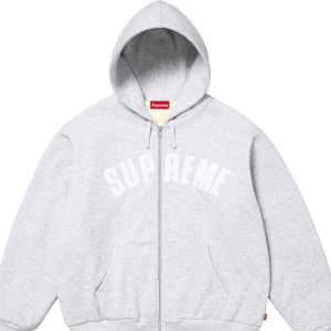 O1CN01DXbvhn1ym1414dEFq_!!2220008526620-0-cib Supreme Zip Hoodie College Font Grey