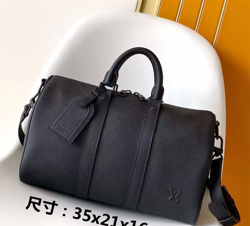 O1CN01FFEMi81hn4VIHzzLZ_!!2218376384321-0-cib LV Bag Mini Duffle Bag Logo Embossed Black