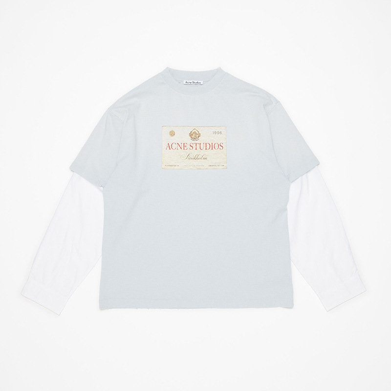 Acne Studios Longsleeve Sky Blue White Print