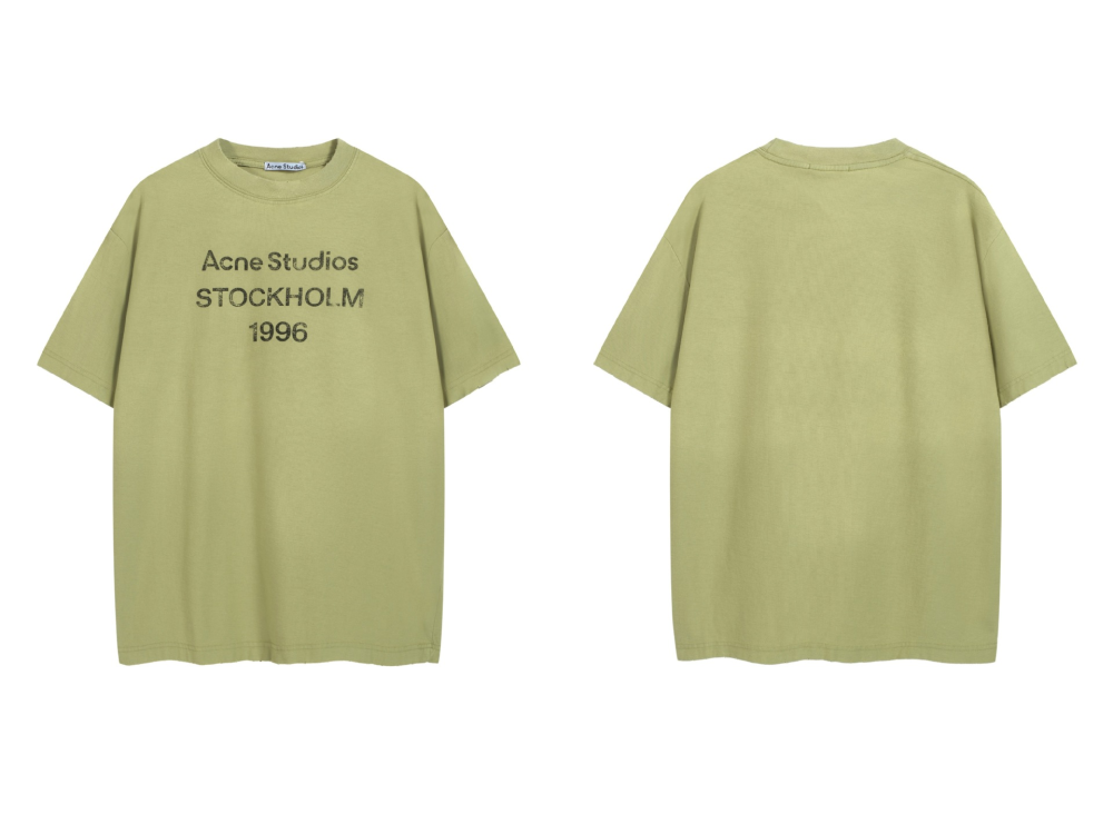 Acne Studios Tee Green Black Font