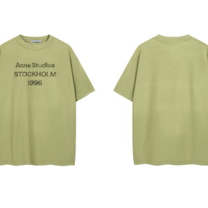 Acne Studios Tee Green Black Font