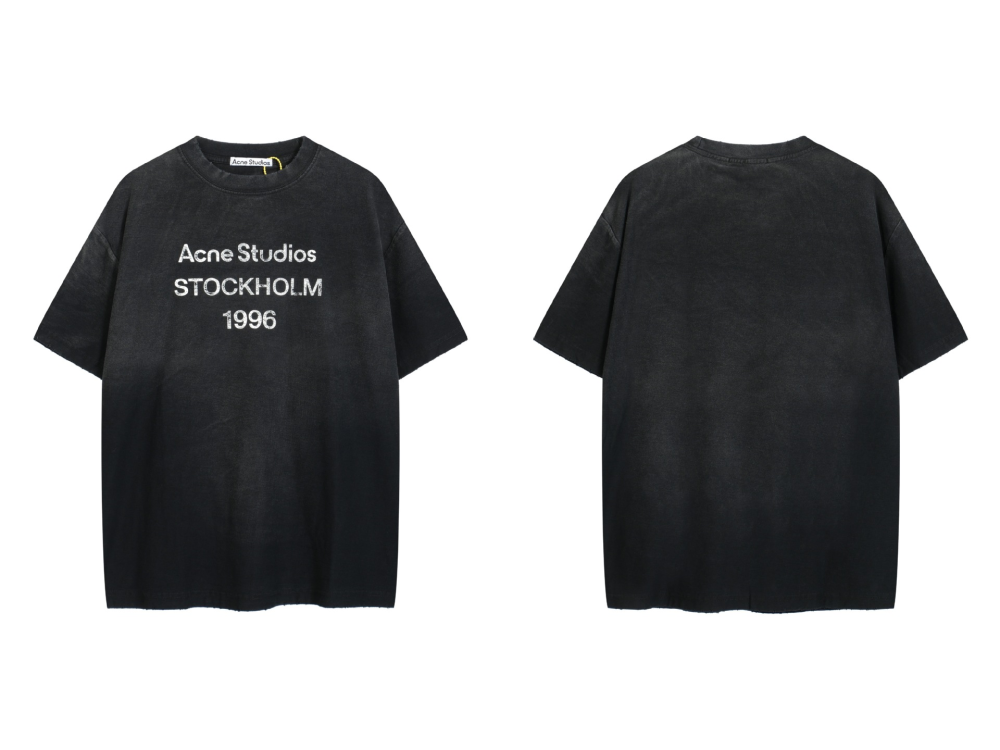 Acne Studios Tee Black White Font