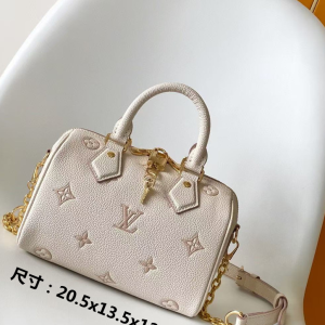 LV Bag Grey White Creme Gold
